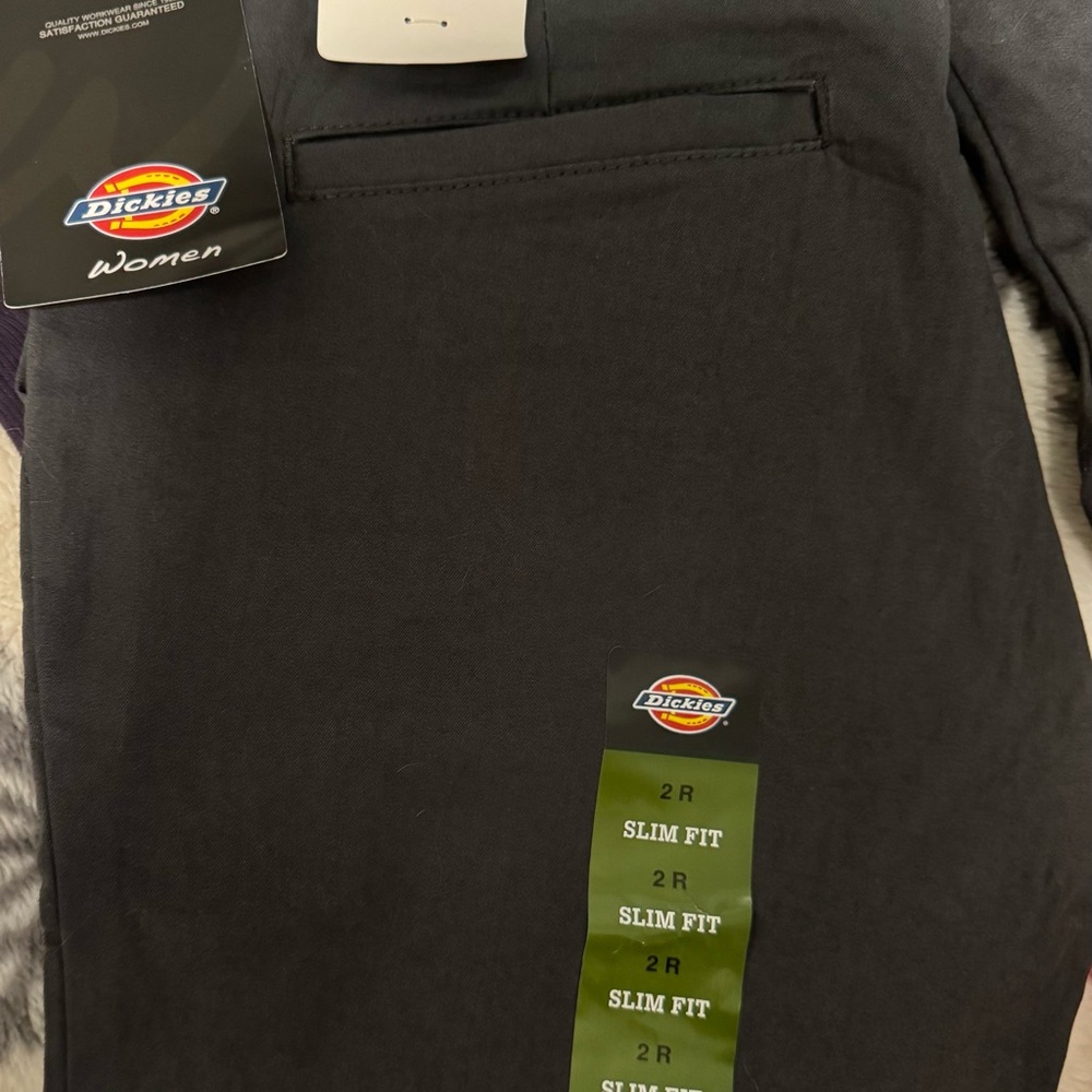 Dickies Women Slim Fit Dark Gray Pants